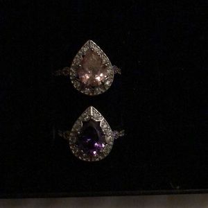 Fragrant jewels size 8 pear rings (set of 2)